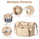 thumbnail image 5 of Bolso Pañalera Tonyeee, Bolsa Grande Impermeable para Pañales de Bebé, Bolsa para Hospital para Parto con Estuche para Chupete, Cambiador y Correa para Hombro, color caqui, 5 of 7