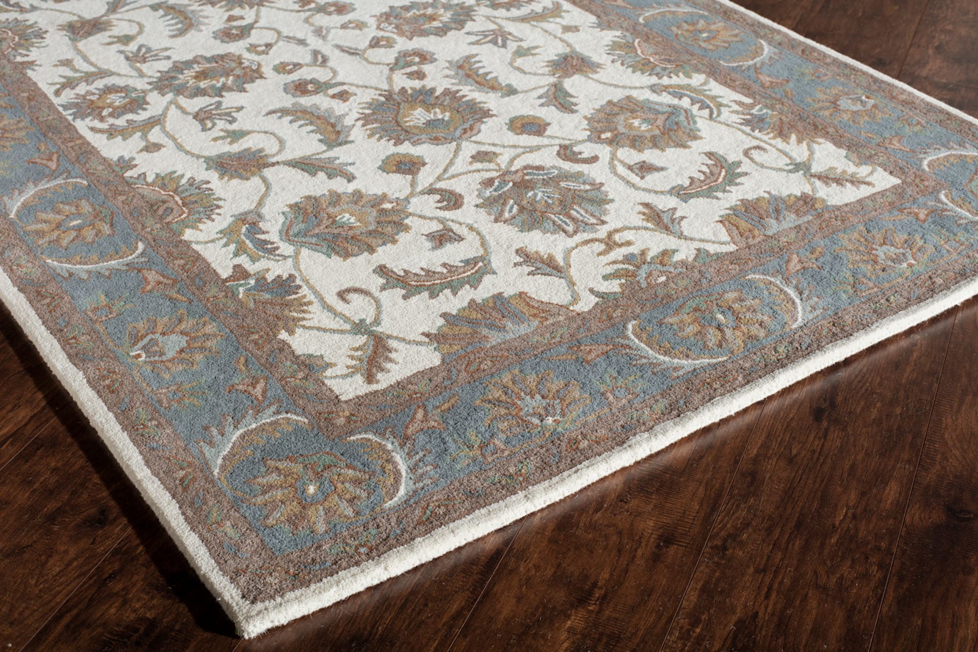 Rugs America Jasmine NDY01 Ivory Light Blue Oriental Traditional Ivory Area Rug, 2'3"x8'