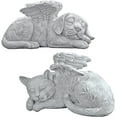 thumbnail image 4 of Lápida honoraria de la estatua del ángel del animal doméstico del gato conmemorativo del diseño, poliresina, piedra antiguaLápida sepulcral honoraria de la estatua del ángel del animal doméstico, 4 of 5