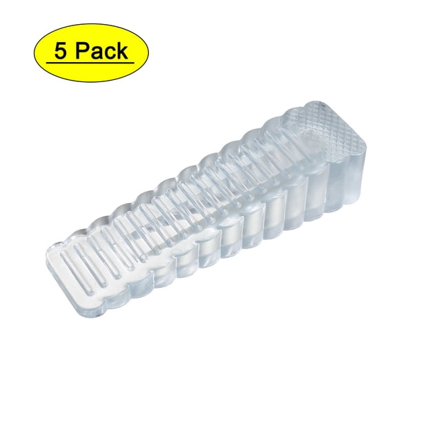 Tope de puerta de caucho azul claro 63x18x14mm 5 paquetes