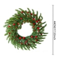 thumbnail image 4 of Aurorax Christmas Wreaths for Front Door,Indoor Christmas Wreath Decorations with Christmas Balls Rustic Green Winter Hanging Wall Decor for Mantel Window, 4 of 7