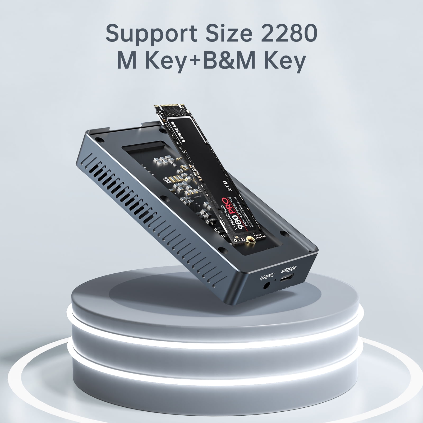 ACASIS External NVMe M.2 SSD Enclosure 40Gbps with Cooling Fan Supports 8TB