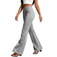 thumbnail image 6 of Sentuca Womens Yoga Sweatpants Soft Drawstring Bootcut Pants High Waisted Fashion Workout Trousers Gray L, 6 of 8