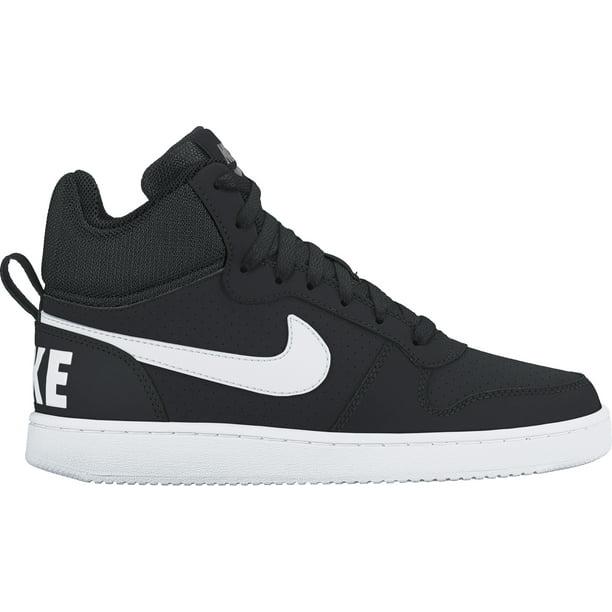 Nike Nike Men S Court Borough Mid Basketball Shoes Black White 13 Walmart Com Walmart Com