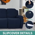 thumbnail image 4 of Funda para sillón reclinable elástica de 4 Piezas, la última Funda para Silla reclinable de Jacquard con Bolsillo Lateral, Funda reclinable Antideslizante, Protector de Muebles para sofá con sillón, 4 of 4