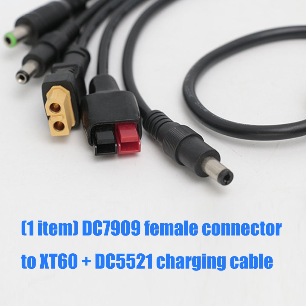 Bend Solar Charging Cable DC7909 Female to 60 DC5521+DC5525+DC6530 Power Cable for Frequent Use Longevity