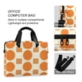thumbnail image 4 of FORMRS 16" Laptop Bag Carrying Sleeve Case with Handle Travel Shoulder Briefcase, Orange Geometric Pattern, 4 of 8