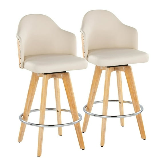 LumiSource Ahoy 26" Fixed-Height Counter Stool - Set of 2