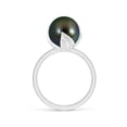 thumbnail image 2 of Angara Trillium Tahitian Cultured Pearl Solitaire Ring in 14K White Gold for Women | June Birthstone Jewelry for Her, 2 of 8