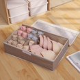 thumbnail image 1 of WRXMIJNHGSA Home Textile Storage Under $10 17 Lattice Finishing Box Underwear Underwear Storage Box Bra Socks Foldable Underwear Storage Box Foldable Storage Bag Washable, 1 of 9