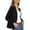 Black, variant on Asklazy Women's Casual Open Front Cardigan Peplum Knit Sweater,Black（S-2XL)