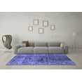 thumbnail image 3 of Ahgly Company Machine Washable Indoor Rectangle Solid Blue Modern Area Rugs, 3' x 5', 3 of 4