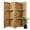Wood Color, variant on Room Divider with Shelves Folding Privacy Screen, Freestanding Wood Partition Wall for Home Office Bedroom No Assembly Required, White