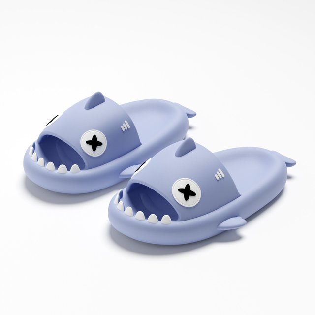 Feslishoet-Zapatillas de EVA con forma de tiburón para mujer, bonitas sandalias suaves con forma de catroón, para el baño, exteriores y el hogar, novedad de verano qym unisex