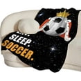thumbnail image 2 of Soccer Blanket Plush Cozy Sports Throw Blankets for Girls Boys Women Men Kids Flannel Fleece Ultra Soft Fuzzy Party Blanket Gifts for Bed Couch Sofa 80"X60", 2 of 6