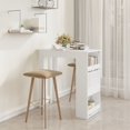 thumbnail image 1 of vidaXL Bar Table with Storage Rack White 102x50x103.5 cm Engineered Wood, 1 of 4