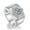 White, variant on Adjustable Moissanite Rings for Men 1ct Round Cut D Color VVS1 Sterling Silver Diamond Wedding Bands Moissanite Engagement Rings with Certificate