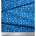 thumbnail image 3 of Soimoi Silk Fabric Radio Transistor,Guitar & Piano Musical Instrument Print Sewing Fabric Yard 42 Inch Wide, 3 of 3