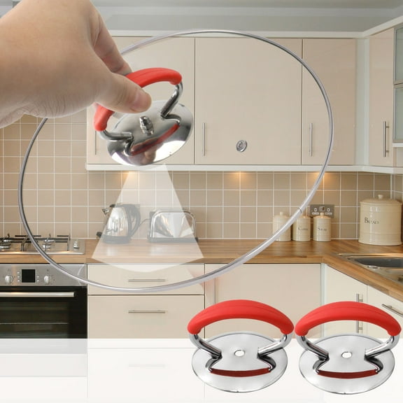 Stainless Steel Pot Lid Knob Silicone Handle Cookware Cover Replacement Red