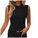 thumbnail image 1 of Top sin mangas de cuello redondo liso de verano para mujer - Corte holgado, mezcla de poliéster - Camiseta sin mangas informal para el día a día, 1 of 5