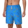 thumbnail image 2 of Uemuo Colorful Snake Pattern Mens Swim Trunks Quick Dry Board Shorts with Mesh Lining, Stretch Beach Shorts Quick Dry No-Chafing Board Shorts-Small, 2 of 9