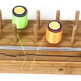 thumbnail image 4 of Yingyy Fly Tying Thread Stand Nature Wood spools.The station can Spool Storage Stable Stand for Fishing, 4 of 6