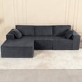thumbnail image 4 of 109" Modular Sectional Sofa with Deep Seat, Modern Modular L-Shape Sofa Couch with Chaise, Gray, 4 of 7