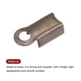 thumbnail image 4 of Uxcell 100pcs Fold Over Cord Ends 3mm Brass Crimp Cap Clasp Tips for DIY Leather Ribbon Craft Making, Bronze, 4 of 6
