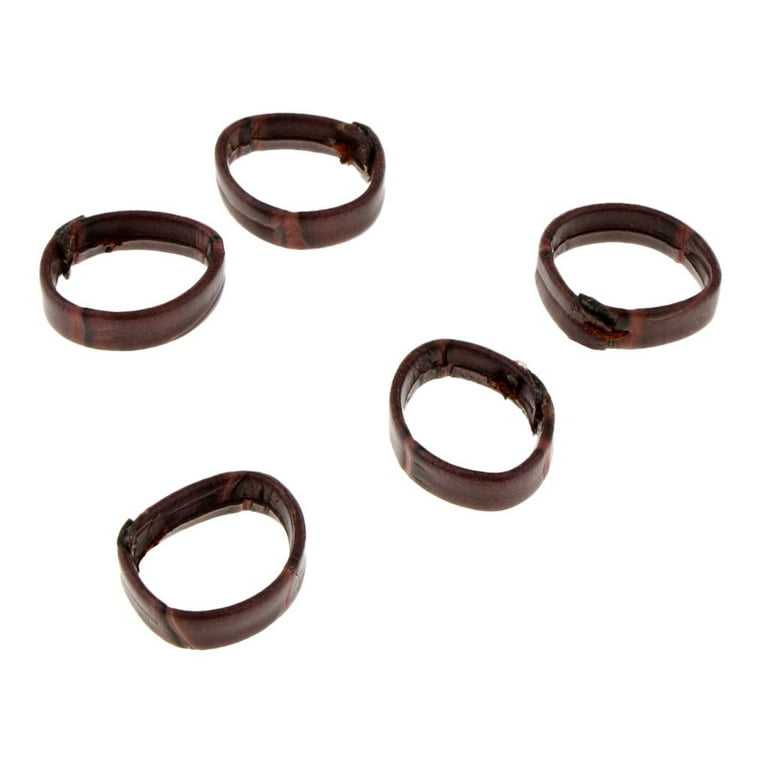Smooth Leather Keeper Loops - Assorted Colors 18mm / Brown