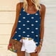 thumbnail image 1 of Puntoco Camisolas ajustadas para mujer, blusas casuales sin mangas con cuello redondo y estampado a la moda para mujer, 1 of 5