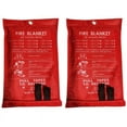 thumbnail image 1 of 2PCS Emergency Fire Blanket, Fire Blanket, Fire Suppression Blanket for Kitchen, Grill, Fireplace (39.4Inch X 39.4Inch), 1 of 5