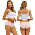 thumbnail image 4 of Asoul Women's Cotton Underwear Soft Stretch Hipster Underpants Packs of 5, 4 of 6