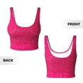 thumbnail image 5 of Picia Rose Red Glitter Sports Bra for Women,Padded Strappy Sports Bras Medium Support Yoga Bra with Removable Cups,Running Yoga Bra-Medium, 5 of 9