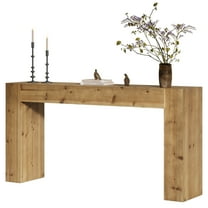Tribesigns Solid Wood Console Table, 63-Inch Farmhouse Sofa Table Behind Couch for Entryway, Living Room, Foyer, Easy Assembly (Light Wood)