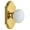Lifetime Brass, variant on Grandeur Archyd_Sd_Na Arc Solid Brass Rose Single Dummy Door Knob - Brass