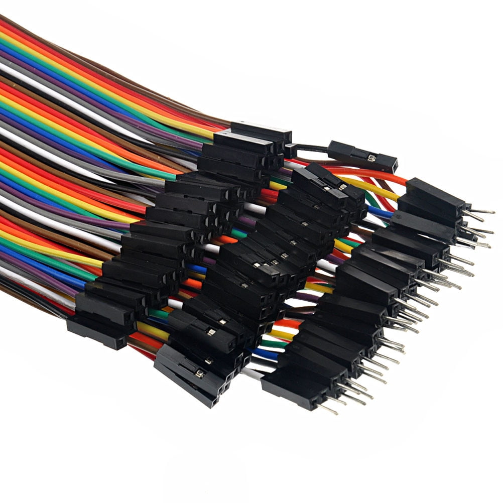 40-Piece Female To Male Jumper Wire Kit | 8 Inch (20cm) Dupont Wires For Arduino, Raspberry Pi, Breadboards