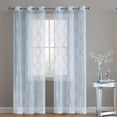 thumbnail image 5 of VCNY Home Capri 4-Piece Diamond Grommet Sheer Curtain Panel Set, White/Grey, 38" x 84", 5 of 5