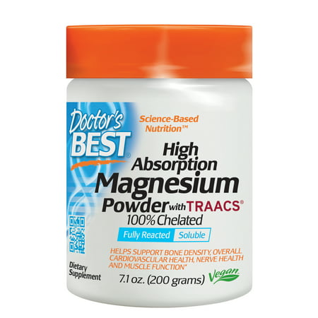 Doctor's Best Magnesium Glycinate Lysinate Powder, 200 (Best Time To Take Magnesium Pills)
