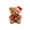 Brown-1C-home supplies, variant on ABPWLY Toys Christmas Teddy Bear Plush Ornament 9 Inches Santa Claus Design Soft Stuffed Doll Gift for Kids Birthday Companion Brown Travel Games