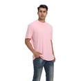 thumbnail image 6 of Zfeel Short Sleeve Crewneck T-Shirt, Men's 100% Cotton Super-Soft Blank Tee, Light Pink, M, 6 of 6