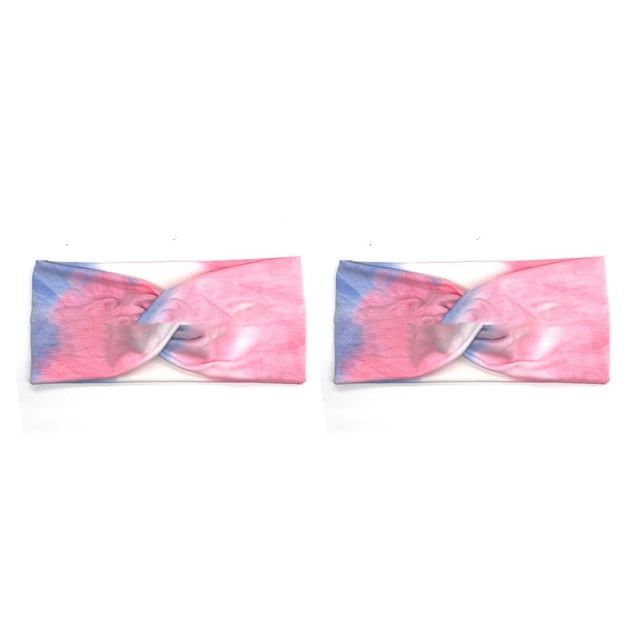 Qarigey Diadema de ganchillo Estampado de leopardo Deportes Ajustable Alta elasticidad Accesorios para el peinado del cabello para Sporting Tie-dye 2 Tie-dye 2 2piezas Qarigey CBP379212