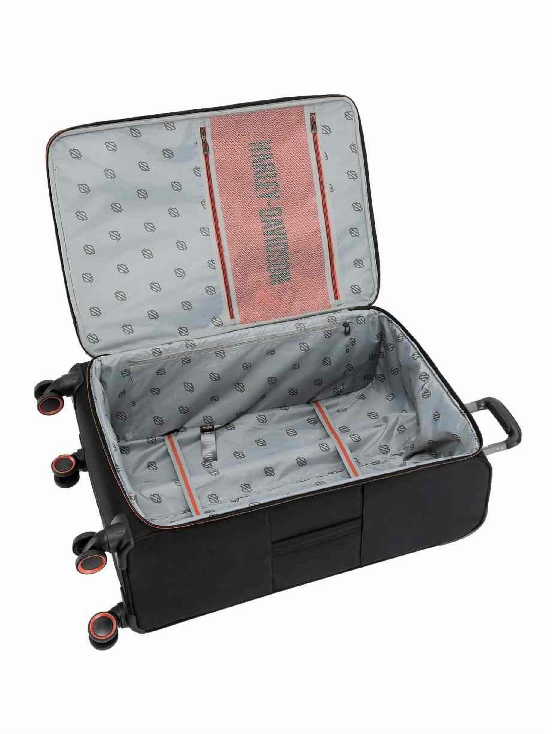 Harley-Davidson 30 in. Cruiser Soft Sided Expand Spinner Wheeling Luggage, Black, Harley Davidson