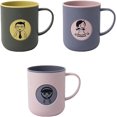 thumbnail image 1 of Parent-Child Tooth Brush Cups 3Pcs,Funny Cartoon Pattern Bathroom Cups,15.3oz Unbreakable Eco-Friendly Plastic Toothbrush Holders (Dark Green&Purple&Pink, 3), 1 of 5