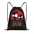 thumbnail image 3 of Mochila con cordón Zim y Gir INVADER ZIM, mochila deportiva para gimnasio, divertidas bolsas con cordón para senderismo, 3 of 5