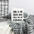 thumbnail image 5 of Christmas Gifts Funny Quote Coffee Mug, This Is My Circus and Those Are My Monkeys Novelty Ceramic Cups 11Oz, Unique Birthday and Holiday Gifts for Daughter Teacher Friend, 5 of 6