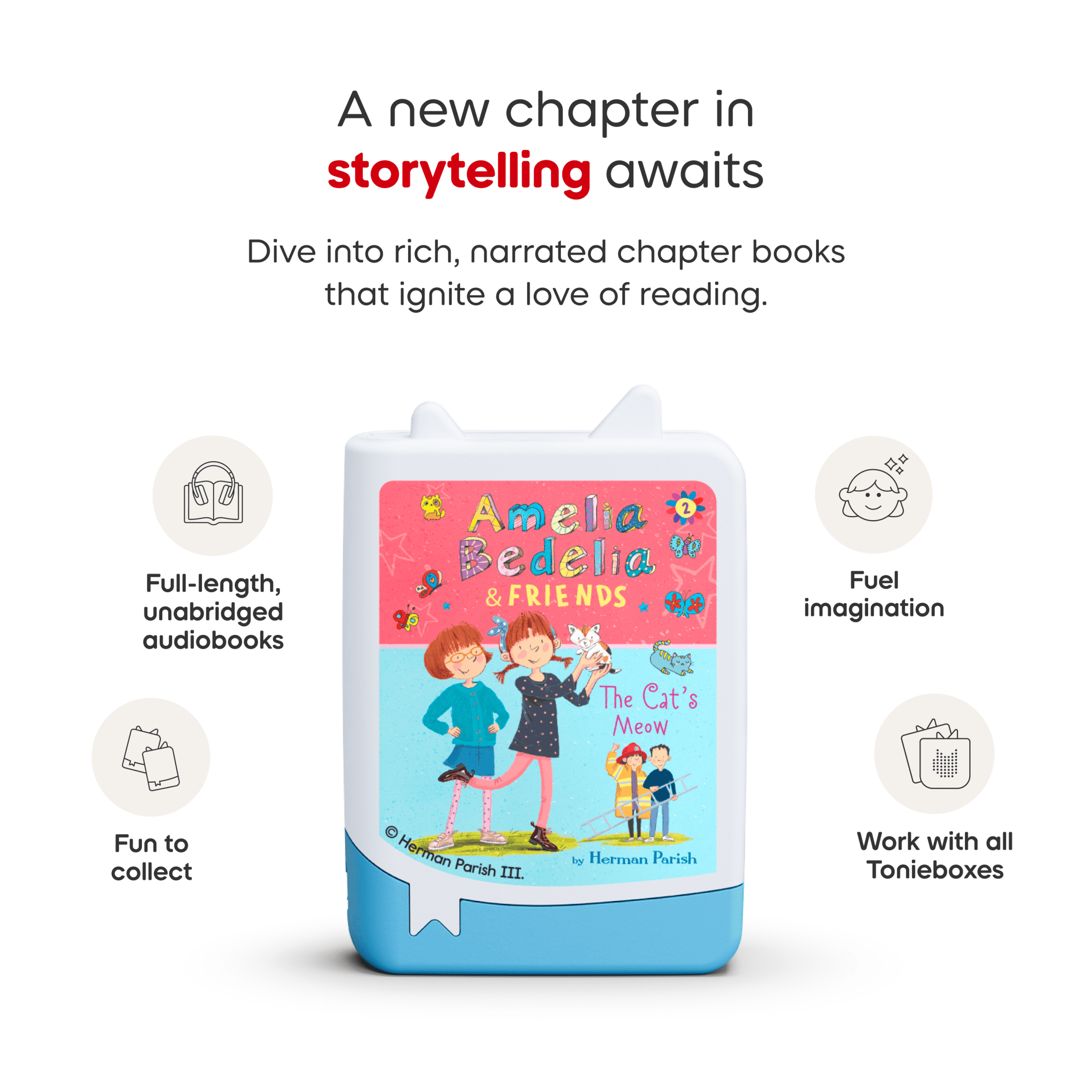 tonies Amelia Bedelia Audiobook Set - 4 Pack, Age Group 6+