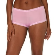 Maidenform® One Fab Fit® Microfiber Boyshort Underwear with Lace 40760 Color: Whimsy Pink Size: 8