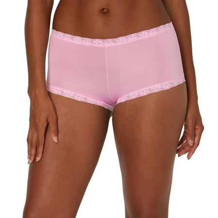 Maidenform® One Fab Fit® Microfiber Boyshort Underwear with Lace 40760 Color: Whimsy Pink Size: 9
