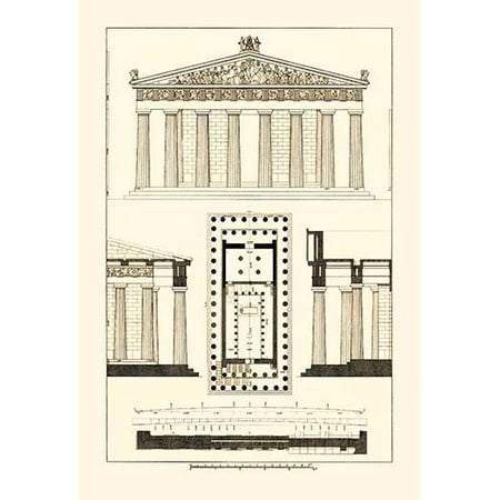 The Parthenon At Athens Fine Art Canvas Print 20 X 30