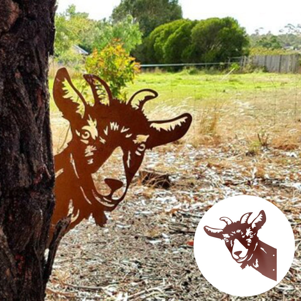 MLfire Animal Metal Wall Art Metal Wall Art Goat Silhouette Farm